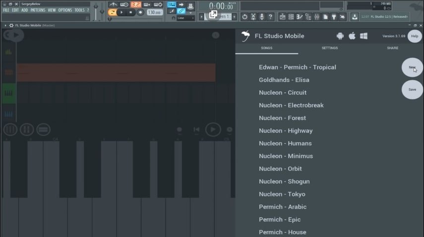 Как сохранить проект в fl studio mobile